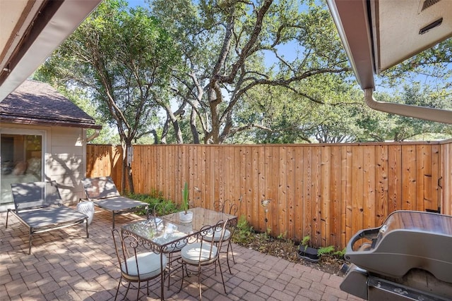 view of patio / terrace featuring area for grilling