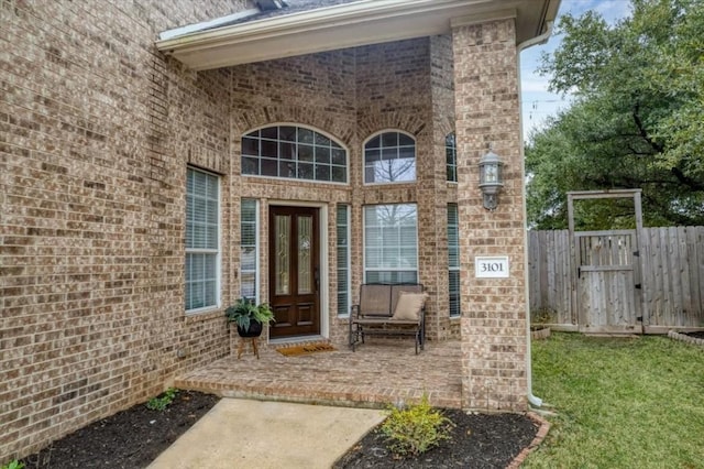 view of exterior entry with french doors