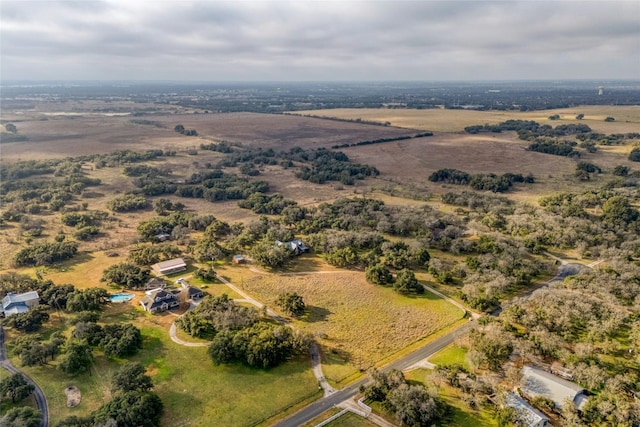 drone / aerial view featuring a rural view