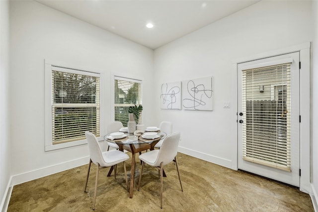 view of dining area