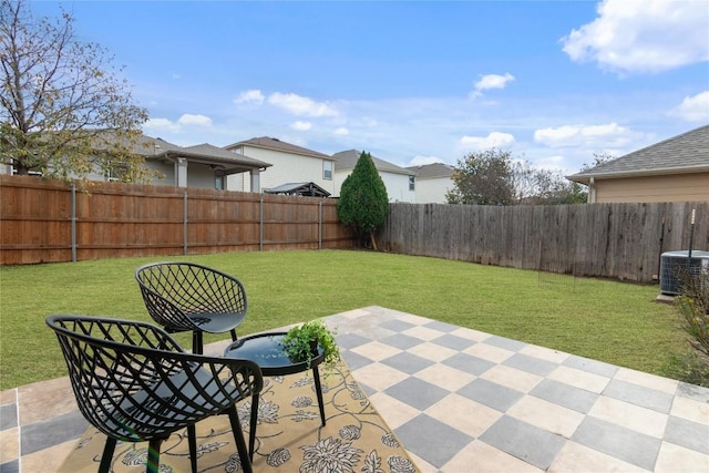 view of patio featuring central AC unit