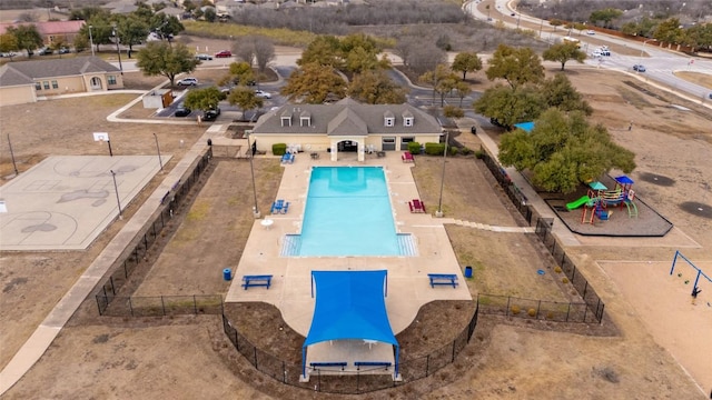 11009 Roderick Lawson Ln, Austin, TX 78754 - community pool with a fenced backyard and a patio