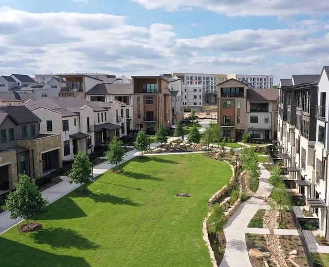 view of community with a lawn