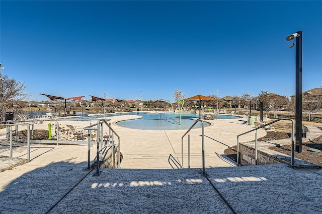 view of pool with a patio area