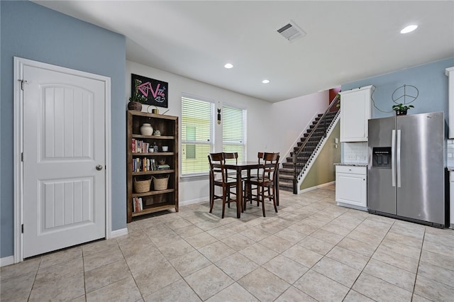 view of tiled dining room
