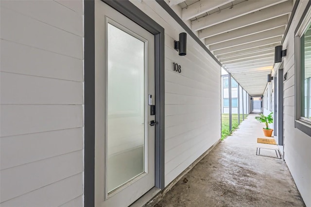 view of doorway to property