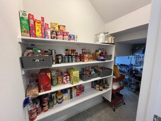 view of pantry