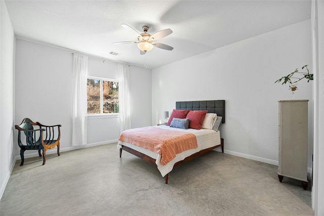 bedroom with ceiling fan