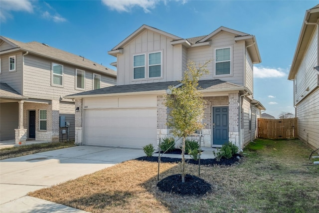 craftsman-style home with a garage