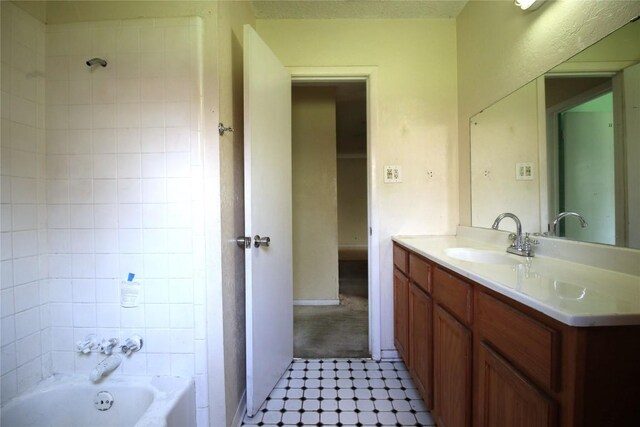 2810 Inwood Rd, Temple, TX 76502 - bathroom with vanity, shower / tub combination, and tile patterned flooring