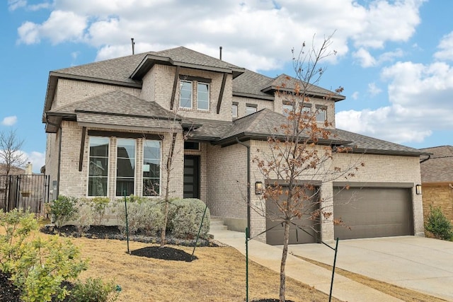 view of front facade with a garage