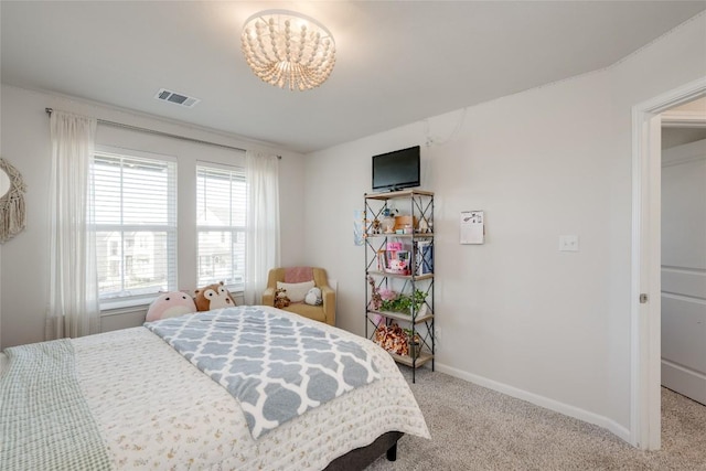 view of carpeted bedroom