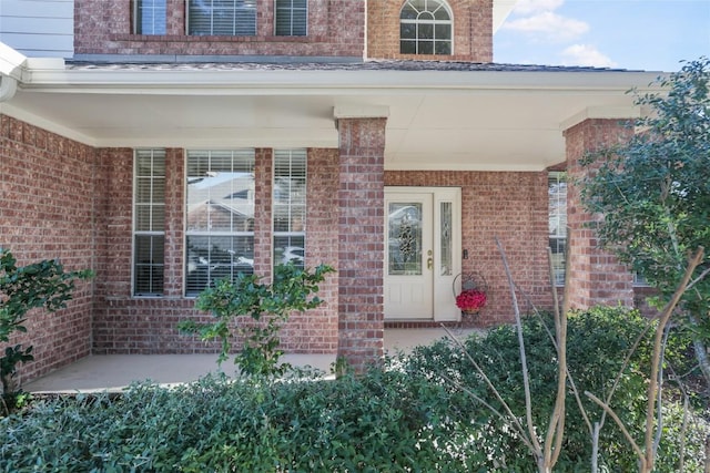 property entrance with a porch