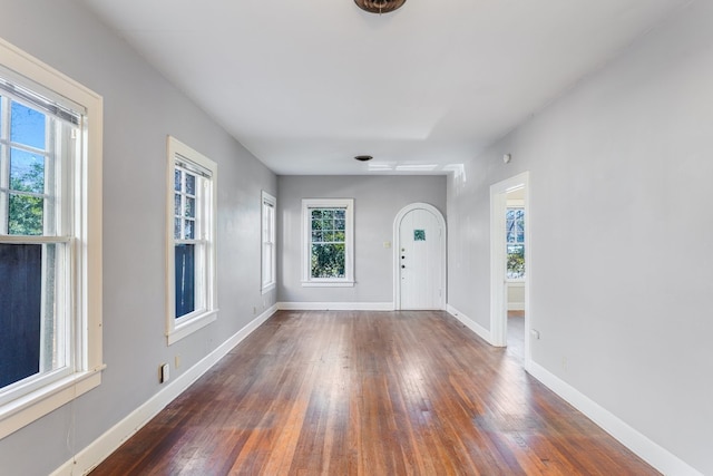 entryway featuring dark hardwood / wood-style floors