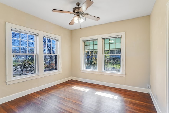3014 Hemphill Park, Austin, TX 78705 - unfurnished room featuring plenty of natural light, wood finished floors, and a ceiling fan