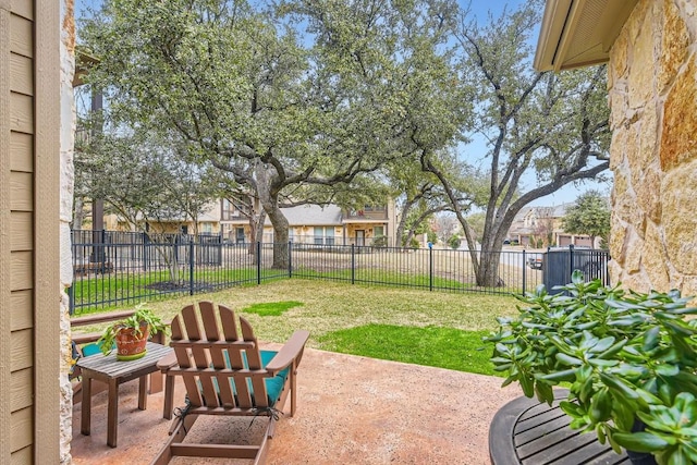 view of patio / terrace with a fenced backyard