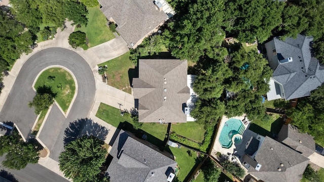 aerial view with a residential view