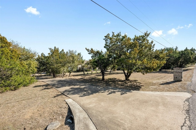 view of road with a rural view