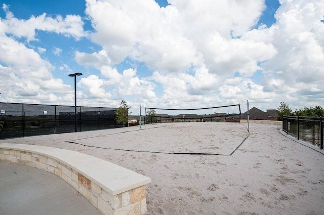 view of community featuring volleyball court