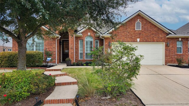 view of property featuring a garage