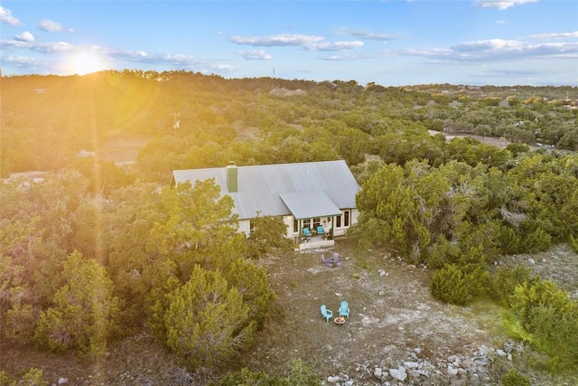1001 Springlake Dr, Dripping Springs, TX 78620 - aerial view of property and surrounding area with a forest