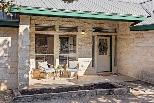 1001 Springlake Dr, Dripping Springs, TX 78620 - doorway to property with metal roof
