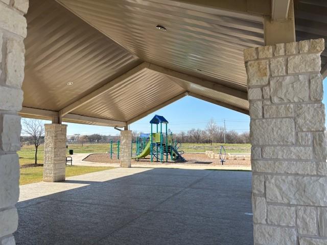 view of patio / terrace featuring a playground