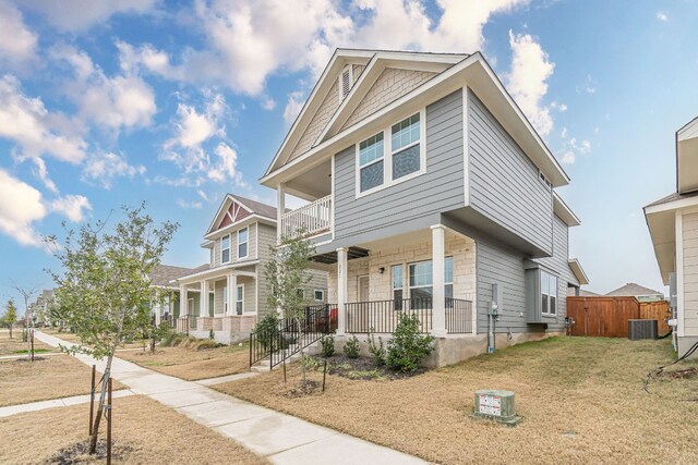 221 Duck Creek Trl, San Marcos, TX 78666 - craftsman inspired home featuring covered porch and central AC
