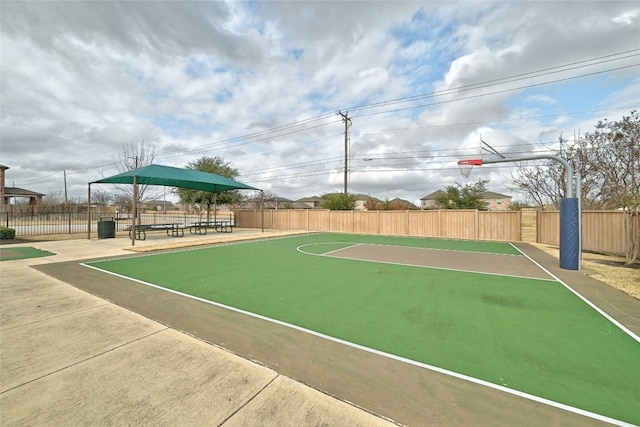 view of sport court