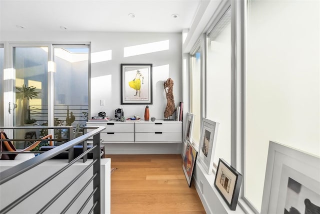 interior space featuring a healthy amount of sunlight and light wood-style flooring