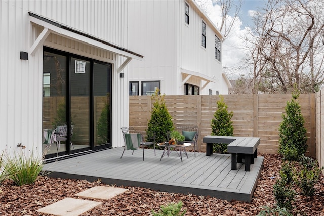 view of patio / terrace with a wooden deck