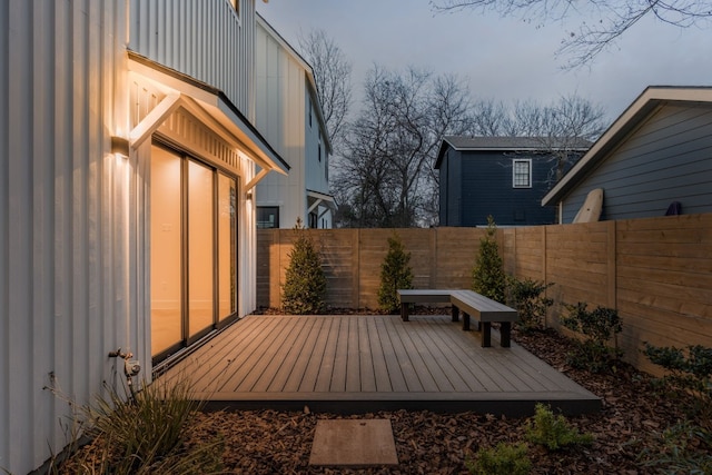 view of patio featuring a deck