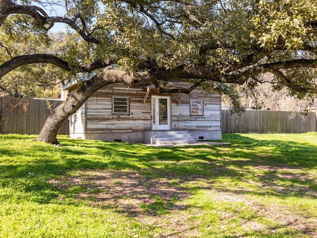 exterior space with a front lawn