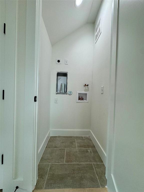 1708 Canterbury St Unit 1, Austin, TX 78702 - washroom with hookup for a washing machine, hookup for an electric dryer, and baseboards