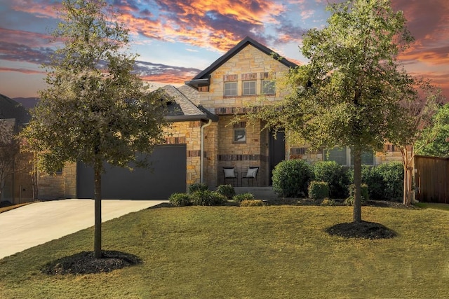 craftsman-style home with a yard