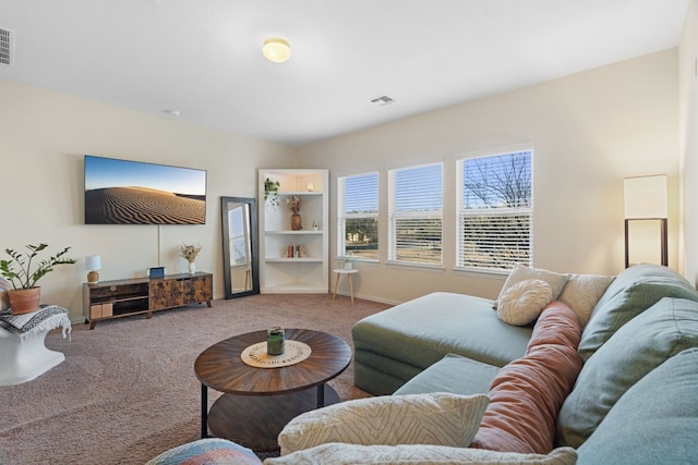 view of carpeted living room