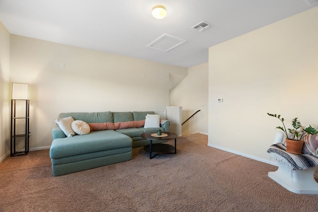 view of carpeted living room