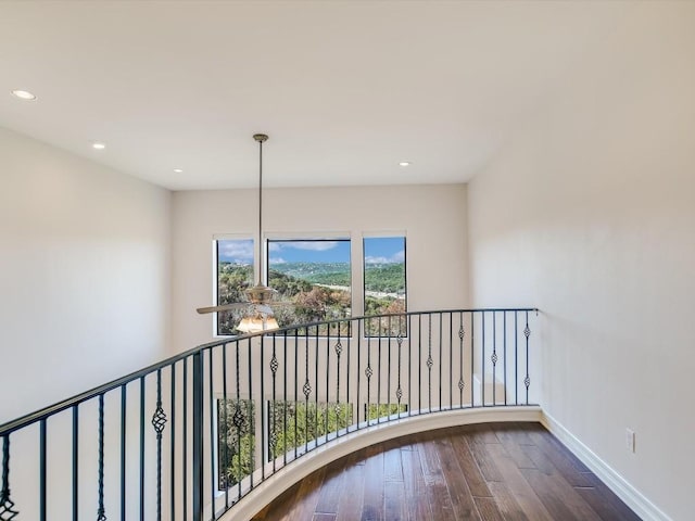 interior space with hardwood / wood-style flooring