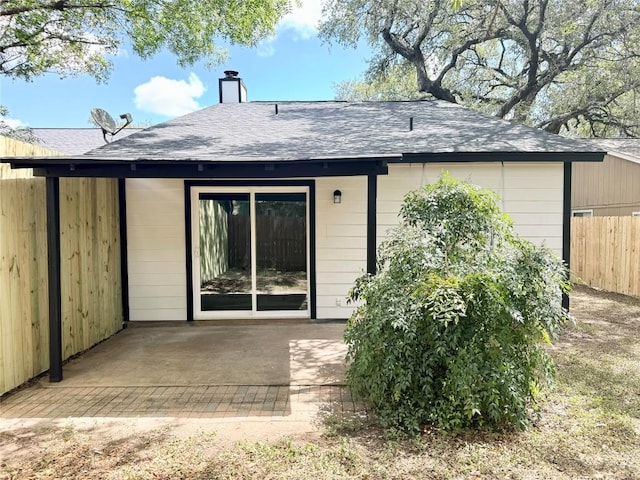 rear view of house featuring a patio area