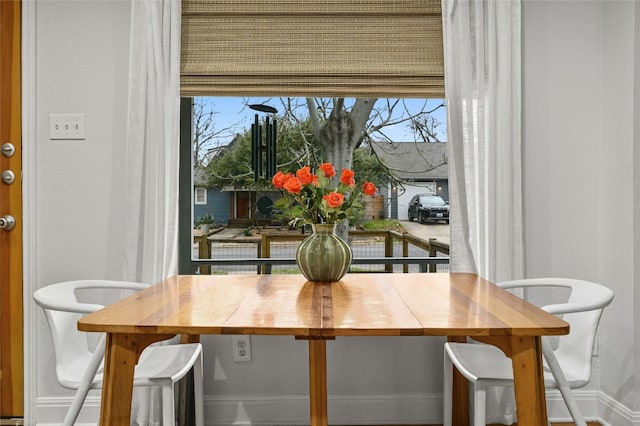 dining room with a healthy amount of sunlight