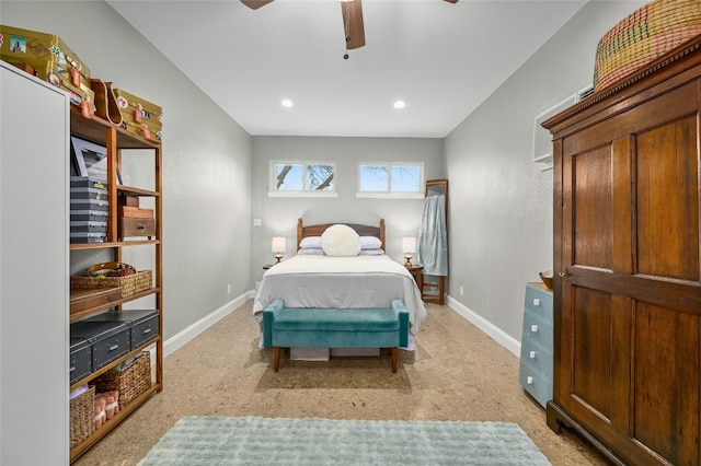 bedroom with ceiling fan