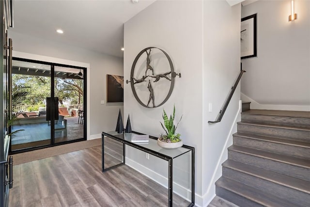 interior space with wood-type flooring