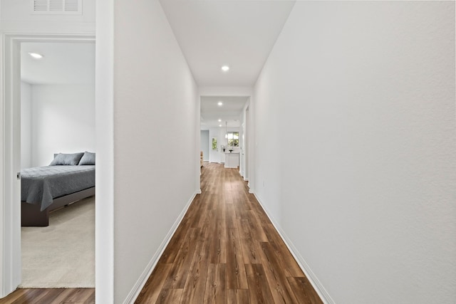 hall featuring hardwood / wood-style flooring