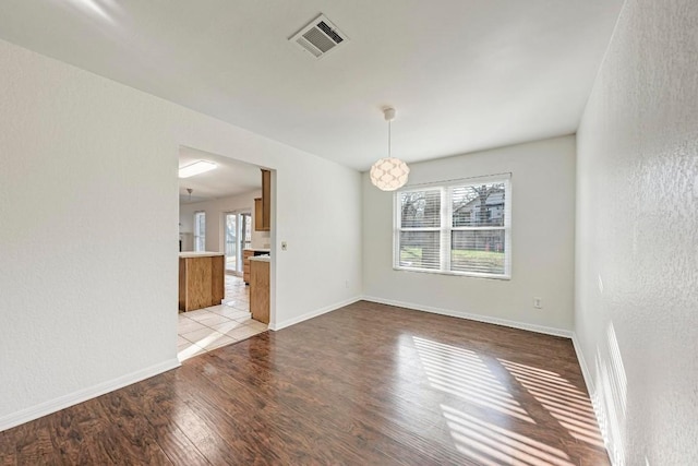 empty room with light wood-type flooring