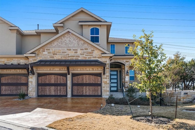 view of front of house featuring a garage