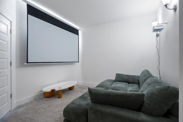 view of carpeted cinema room