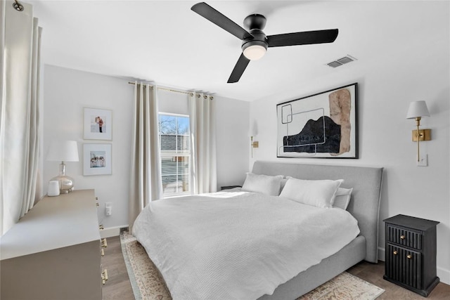 5410 Overbrook Dr, Austin, TX 78723 - bedroom with ceiling fan and baseboards
