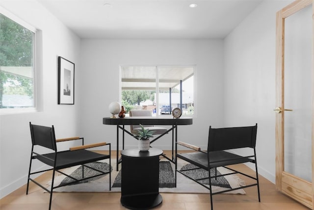 dining space with a healthy amount of sunlight