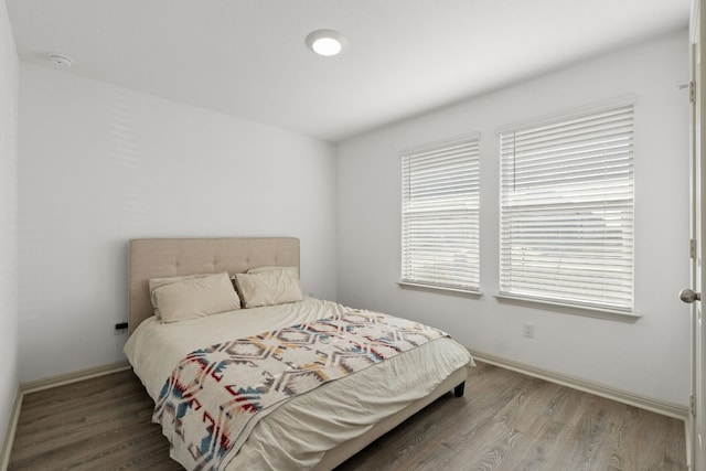 bedroom featuring wood-type flooring