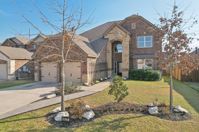 view of front of house featuring a front lawn